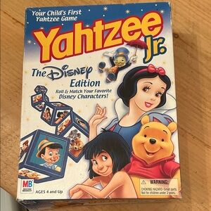 Disney Yahtzee Jr. Game with Red and Blue Accents